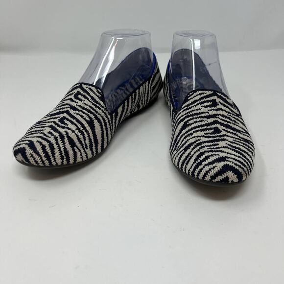 Rothy's The Almond Loafers Women's Size 7.5 Zebra Print - Picture 2 of 14